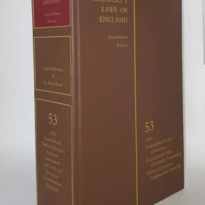 HALSBURY'S LAWS OF ENGLAND VOL,53 CONSOLIDATED TABLE OF STATUTES CONSOLIDATORY TABLE OF STATUTORY INSTRUMENTS TABLES OF EUROPEAN COMMUNITIES MATERIALS
